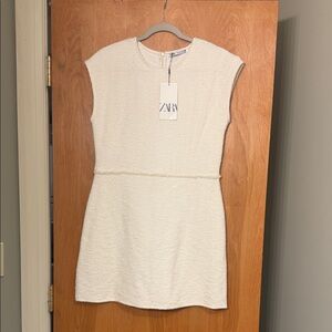 Zara Ivory Sleeveless Dress